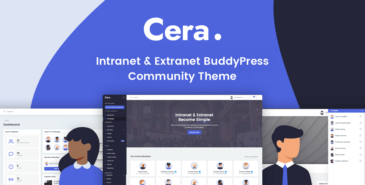 Cera BuddyPress Theme Intranet Community